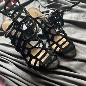 Women’s black up the ankle heals